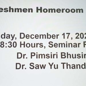 BLNS Freshmen’s Third Homeroom Meeting